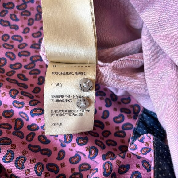 Scotch & Soda Cotton Paisley Button-Up Shirt - S/M - Picture 11 of 12